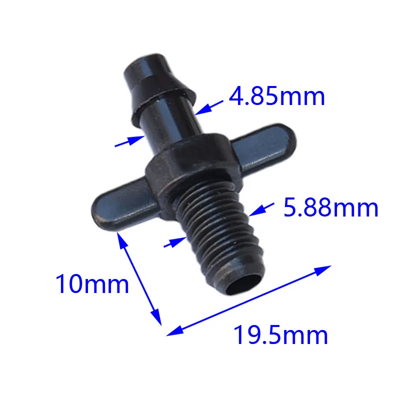 Irrigation 4/7 Threaded Connector Barbed 1/4 \