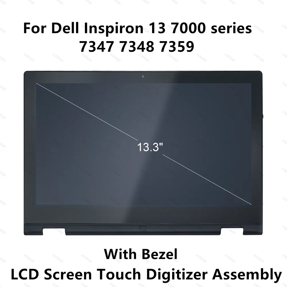 For Dell Inspiron 13 7000 series 7347 7348 7359 P57G 11118178082 LCD Display Touch Screen Glass Panel Digitizer Assembly+Frame