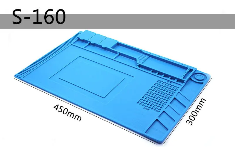 Silicon Soldering Mat Work Pad S160 S150 S140 S130 S120 S110 Insulator Pad For BGA Soldering Station Repair Insulation Pad Tools