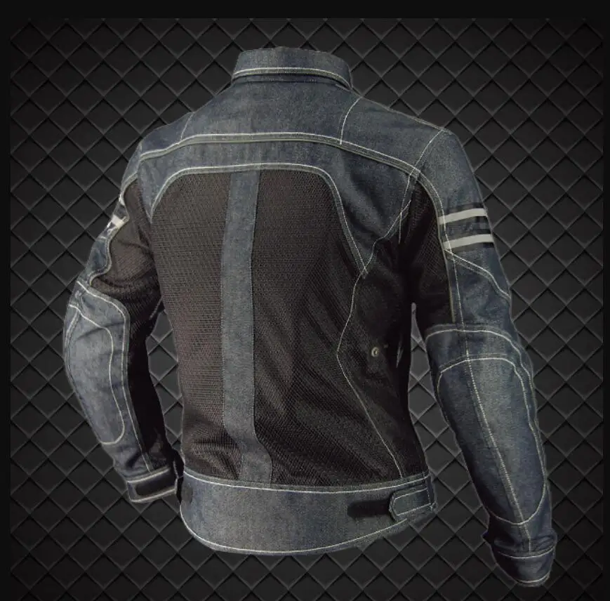 Summer Motorcycle Jacket breathable  Motorcycle Clothing Denim Motorcycle Mesh Suit jacket riding denim anti-fall JK006