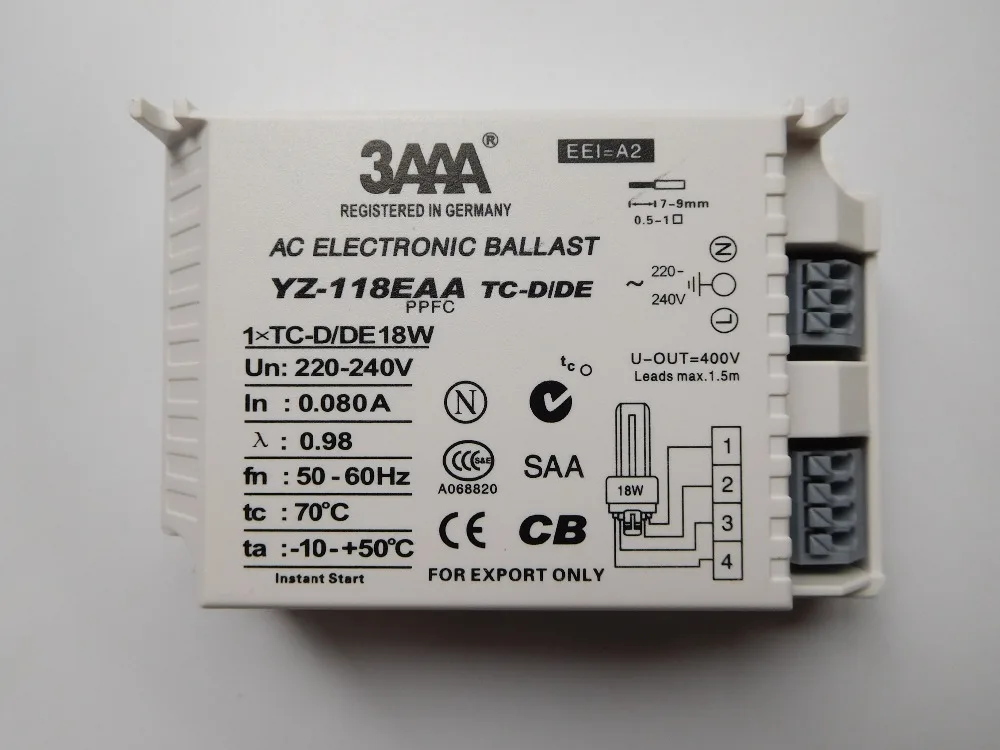 EB-C 118 PLT/C 18W 220-240V Instant Start AC Fluorescent Lamp Electronic Ballast For TC Ring Lamp Standard Rectifiers YZ-118EAA