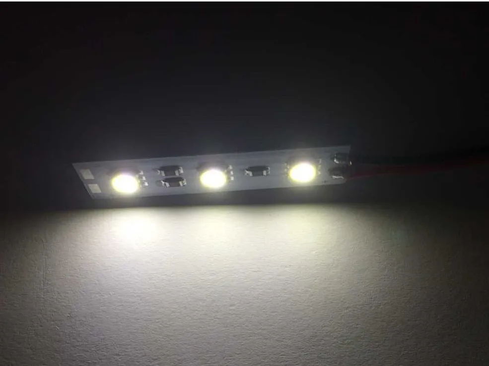 20pcs/lot 5050 SMD LED Bar Light White/Warm White 3LEDS 4CM Cabinet LED hard Strip DC12V Showcase LED Hard Strip