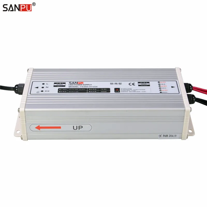 SANPU LED Power Supplies 24V 350W 14A Switch Drivers 220V 230V AC-DC Light Transformers Rainproof Full Container Load Wholesale