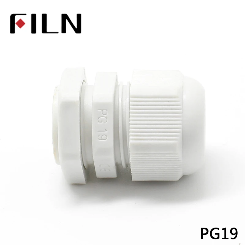 PG19 M24/M25X1.5 Nylon waterproof cable gland sizes bending cable glands