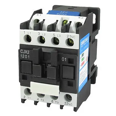 CJX2-1201 660V 20A 35mm DIN Rail 3 Pole NC AC Contactor 36V Coil