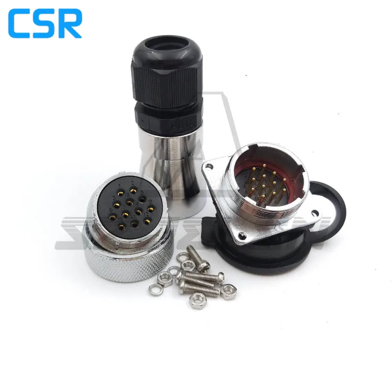 

WF28 Serie 12 Pin Waterproof Connector IP67 Socket Male, Plug Female Connector, Mechanical Power Cable Panel Mount Connector