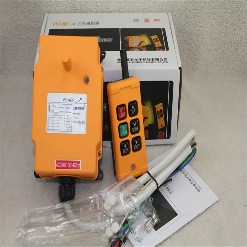 

AC220V 6 Channels 1 Transmitter 1 Speed Control Hoist Crane Radio Remote Control System HS-6