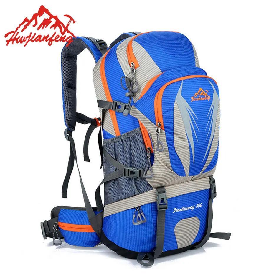 50L Outdoor Backpack Mountaineering Bag Nylon Travel Hiking Camp Climing Bags Laptop Back Bag