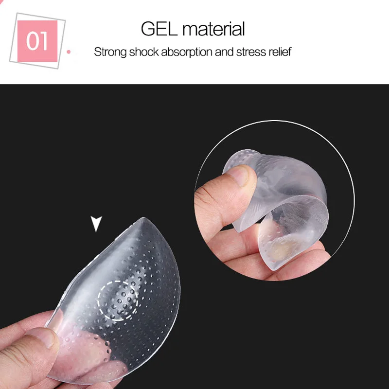 1pair Arches Orthotic Arch Support Foot Insole Brace Flat Feet Insoles Relieve Pain Shoes Orthotic Foot Care Pad Silica Gel image 2
