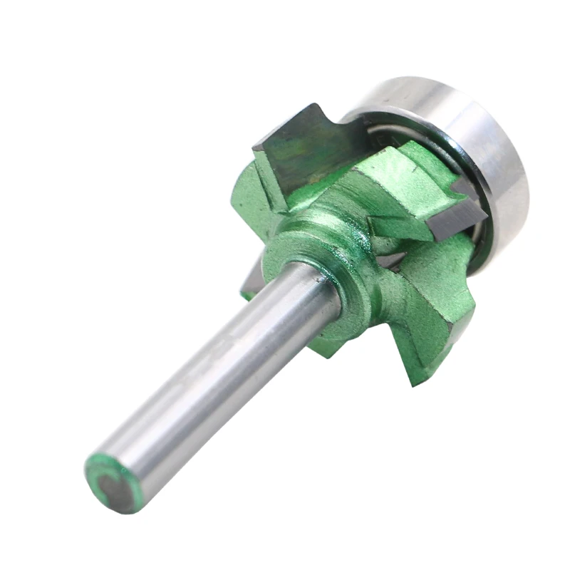 1/4 "* R1 Vier Tanden Trimmen Mes Houtbewerking Frees Met Lager Hout Router
