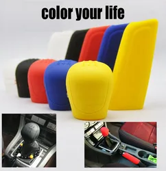 Fit For Ford Focus 2 3 MK2 MK3 Fiesta Handbrake Gear Head Shift Knob Silicone Cover Skin 2009 2010 2011 2012 2013 2014 2015