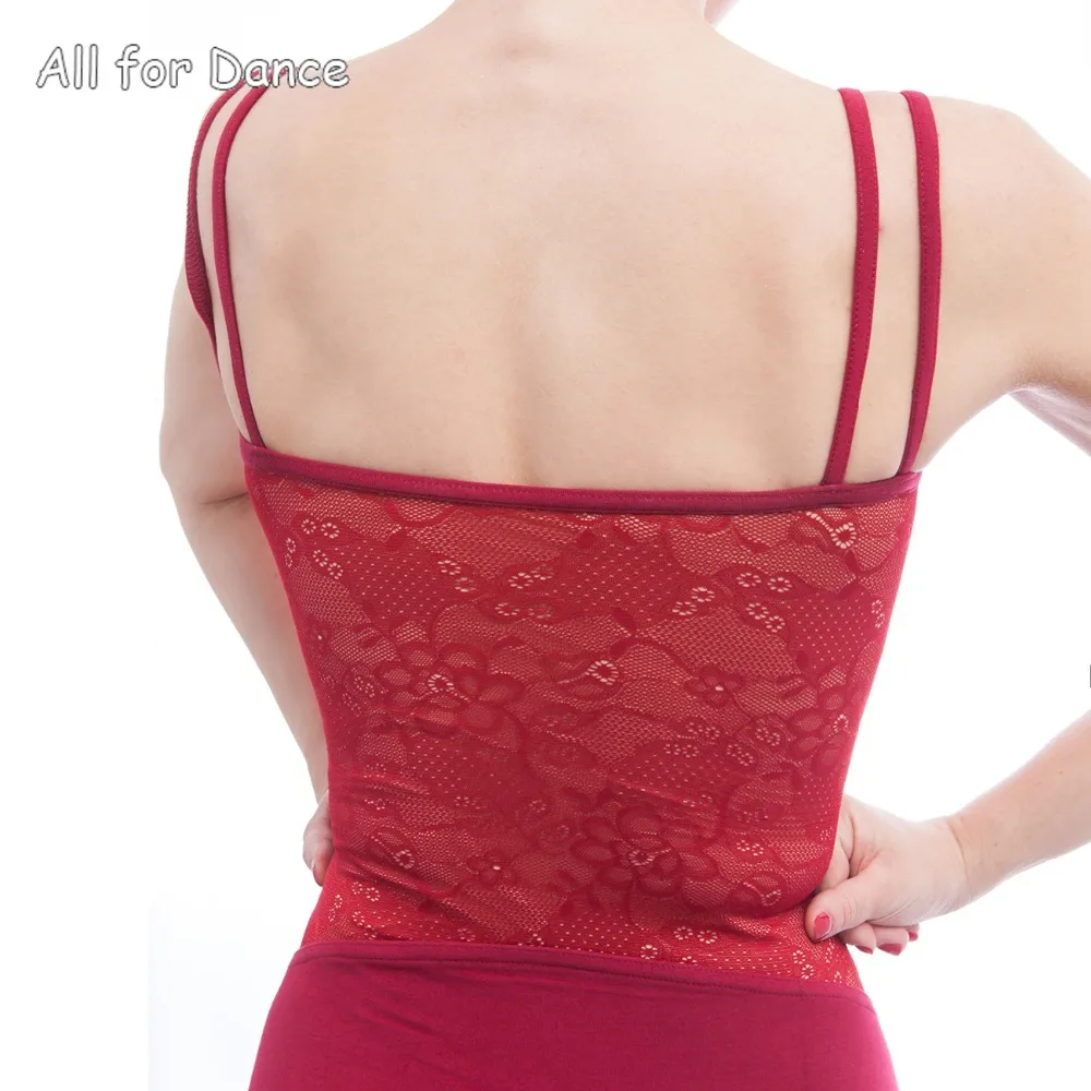 01B0001 ใหม่มาถึงคู่สาย Camisole บัลเล่ต์ Leotard ผ้าฝ้าย Spandex ยิมนาสติกบัลเล่ต์ Leotard สําหรับฝึกเต้นรํา