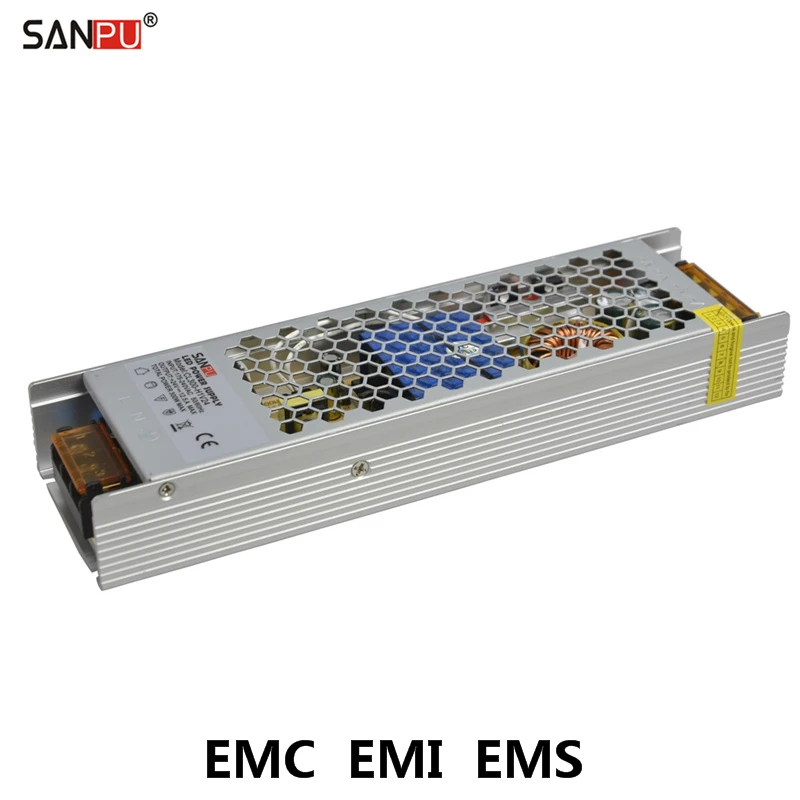 SANPU Switching Power Supply EMC 24V 300W 12.5A Low Noise Output 220V 230V AC-DC Transformer SMPS Fanless for 24VDC 3D Printer