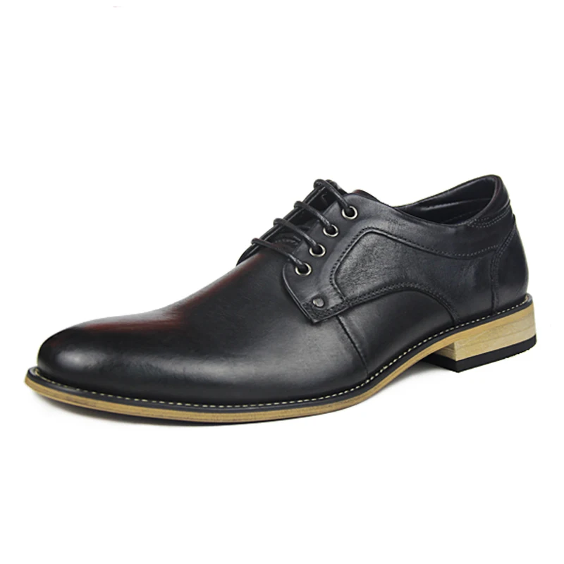 2025 Men\'s Genuine Leather Shoes Extra Size 11 12 13 Top Head Leather Brand Dress Shoes Europe America Style Man Business Shoes