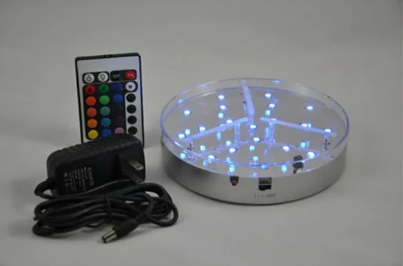 20pcs 6inch Rechargeable RGB Remote Controlled Round LED Illuminated led Light Base for wedding Centerpieces party decorations