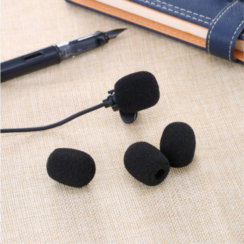 10Pcs microfono parabrezza spugna coperture risvolto cuffia griglia parabrezza schiuma Mic Pad copertura cappuccio protettivo per riunione a collo di cigno