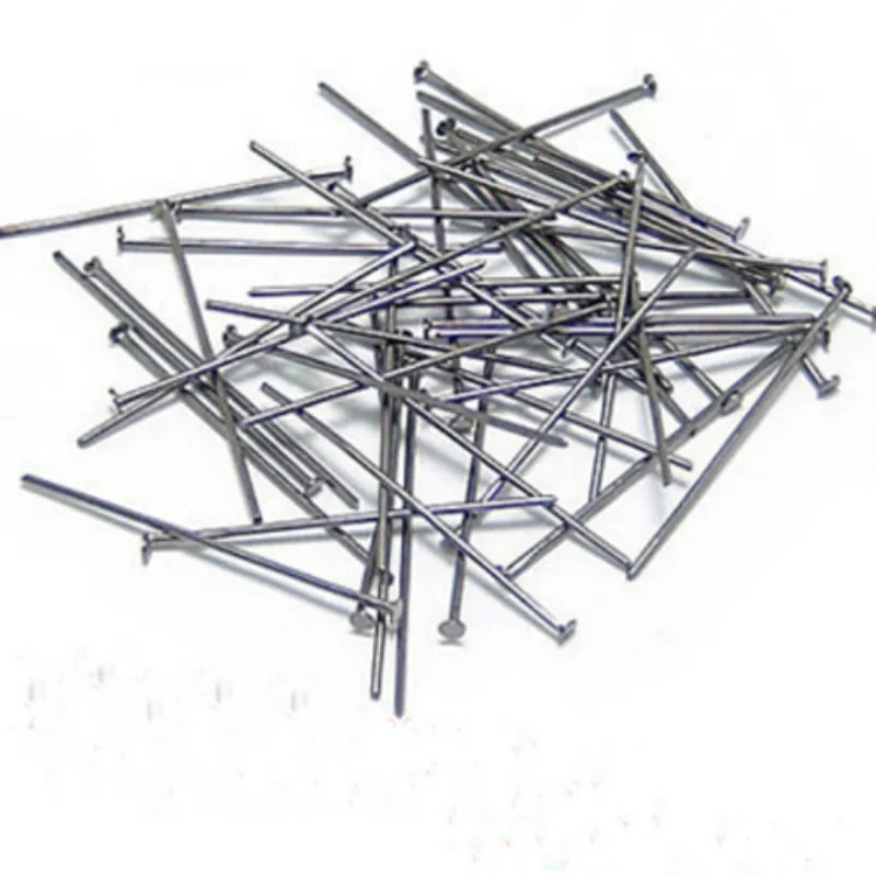 200 cái/lốc Chiều Dài 40 50 mét Flat Head Pins Dia 0.7 mét (21 gague) antique Bronze/Vàng/Bạc Màu Headpins đối với Trang Sức Làm F118