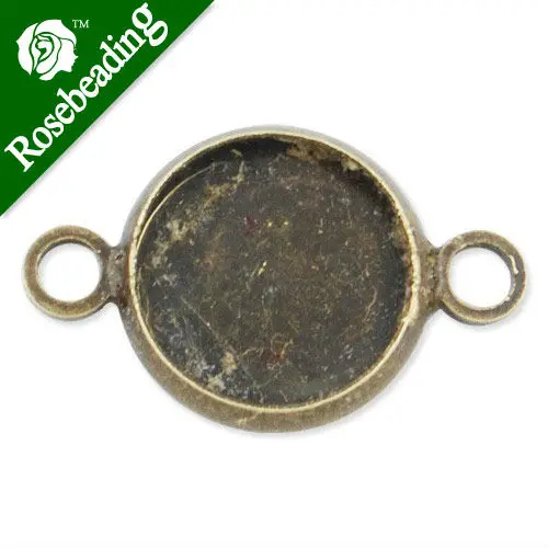 

Bracelet Base With 10MM Round Setting,Antique Bronze Plated,Lead And Nickel Free,Bracelet Connector,wholesale,50pcs-C1679