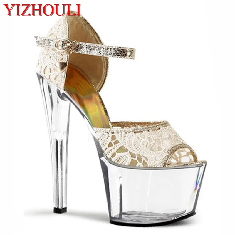 

Women summer high heels, fashion stage performance using sexy pole dancing 17cm high-heeled sandals