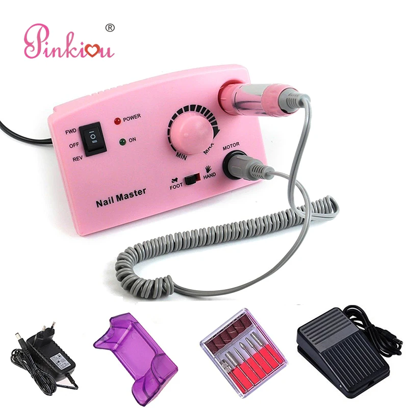 Máquina elétrica com brocas para unhas, polimento de unhas, pedicure, conjunto de ferramentas para manicure, dispositivo para design de unhas