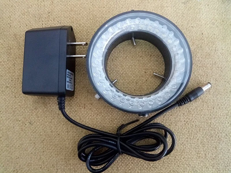 Nowy 56 sztuk Lampy LED oświetlony mikroskop stereo lampa pierścieniowa źródło światła dla mikroskop biały kolor światła