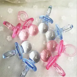 30pcs Pink Blue Mini Plastic Pacifiers Nipple Baby Shower Favor Filler Nursery Christening Party Favor Decor Cake Decorations