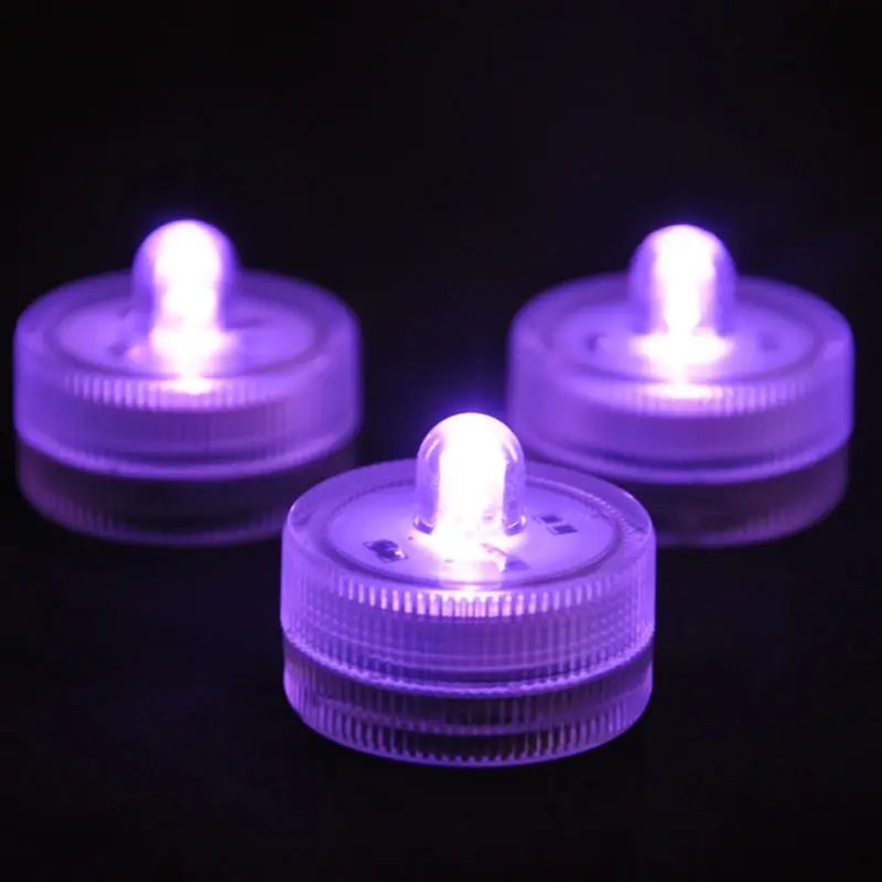 

50pcs/Lot 3CM Mini Submersible LED Tea Lights Waterproof Underwater LED Vase Lights 11Colors Lighting For Wedding Centerpiece