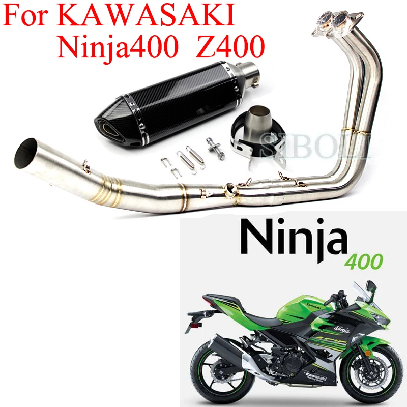 

Ninja 400 Z400 Motorcycle Exhaust Full Systems Header Pipe With Muffler DB Killer Slip-on Exhaust For Kawasaki Ninja 400 Z400