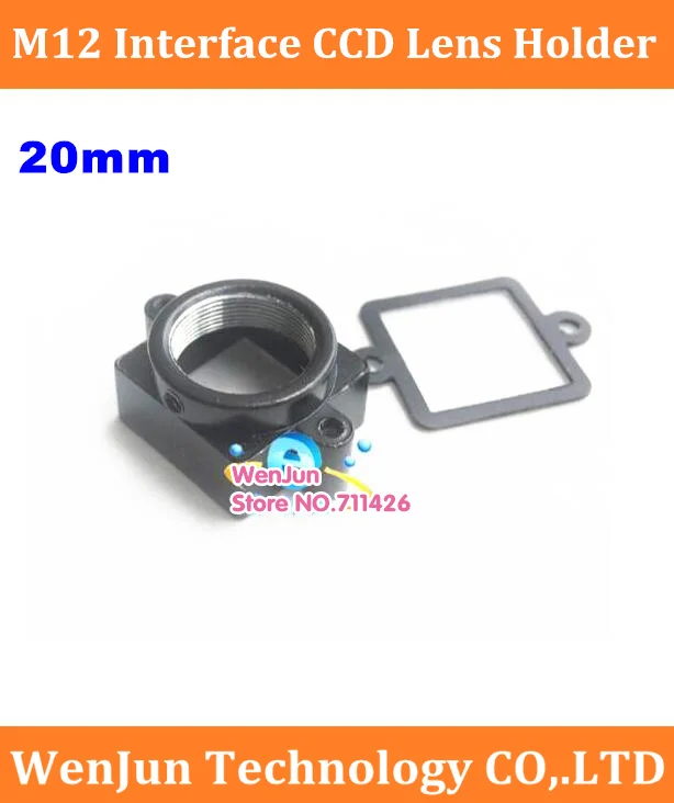 

10pcs/lot Metal lens seat M12 lens mount CCD lens holder with gasket Installation hole distance 20mm Total height 10mm