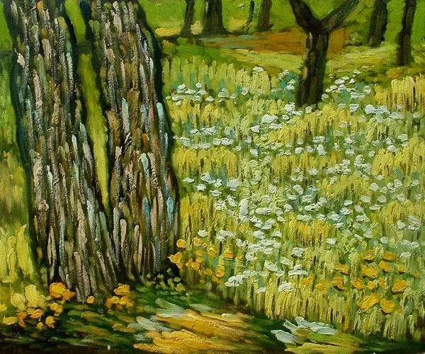 

Handmade Canvas Oil Painting Replicas Pine Trees and Dandelions in the Garden of St. Paul Hospital by Vincent Van Gogh Home Art