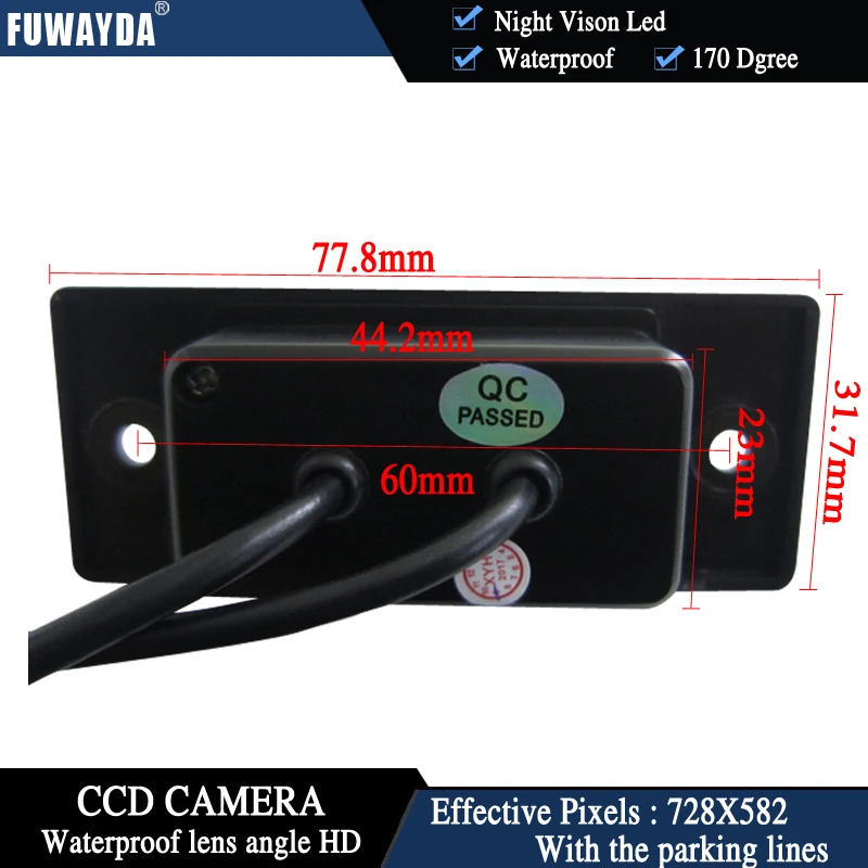 FUWAYDA Color CCD Chip Car RearView Camera for PORSCHE CAYENNE VW SKODA FABIA TIGUAN TOUAREG+4.3Inch rearview Mirror Monitor HD