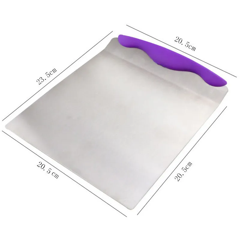 20pcs/lot Stainless Steel Cake Shovel Transfer Cake Tray Moving Plate Cake Lifter Bread Pizza Blade Baking Tools Bakeware