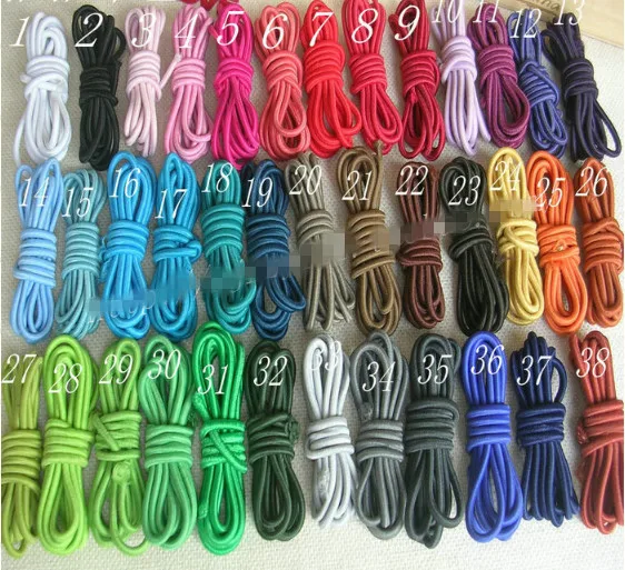 

Free Shipping!40 Meters/Lot Strong elastic cord 3mm,stretch elastic shock beading cord Garment Making Diy accessories 40 Colors