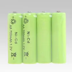 4pc 1.2V AA Battery 700mAh AA NI-CD Rechargeable Batteries for Outdoor Gutter Garden LED Solar Lamp Toy Remote Control 2A Cells