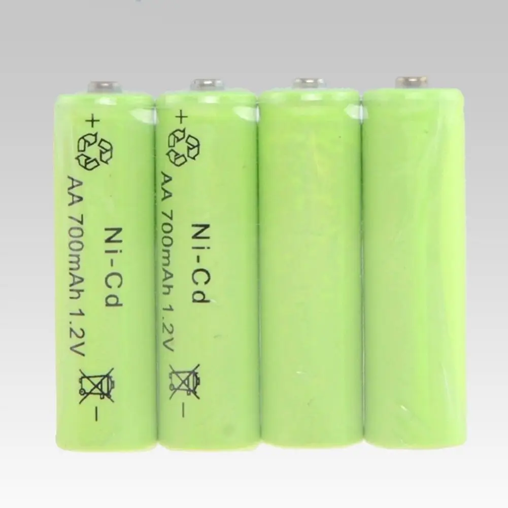 4pc 1.2V AA Battery 700mAh AA NI-CD Rechargeable Batteries for Outdoor Gutter Garden LED Solar Lamp Toy Remote Control 2A Cells