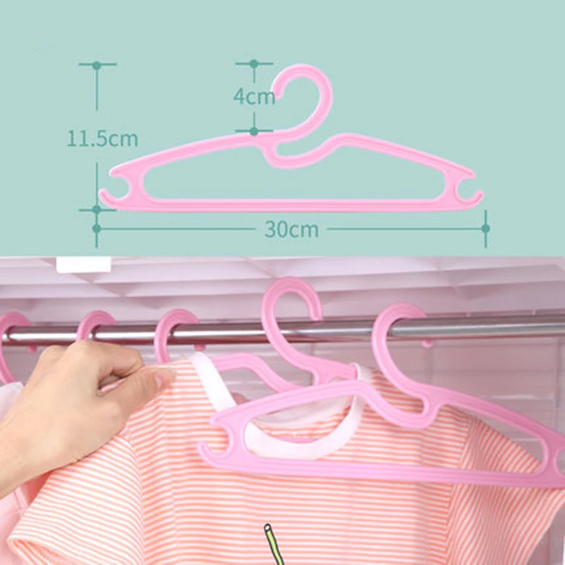 20 pcs/lot 30cm Plastic Clothes Hangers for Kids Children's Coat Rack Quality PP Baby Hanger