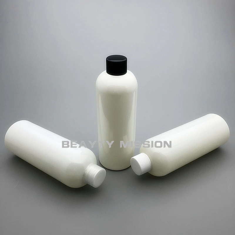 

300ml 20pcs/lot White PET Cosmetic Bottles of Screw Cap Used in Shampoo,Shower Gel, Grooming Products Packaging Empty Bottles