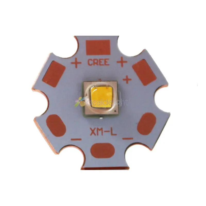 XML or XML2 XM-L2 T6 10W High Power LED Emitter Diode on 20mm Copper Base, Cool White, Warm White, Neutral White