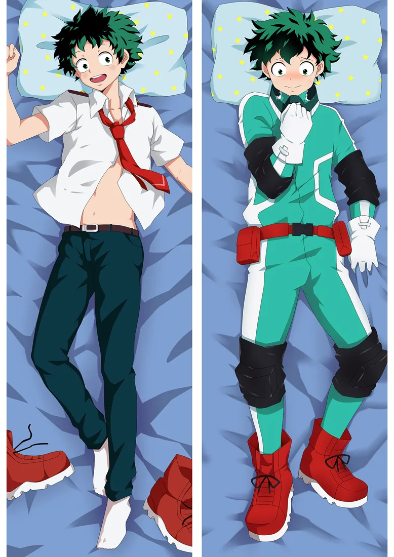 Anime Pillow Case Katsuki Bakugou Izuku Midoriya Pillow Case Cover Dakimakura Cushion Hugging Body