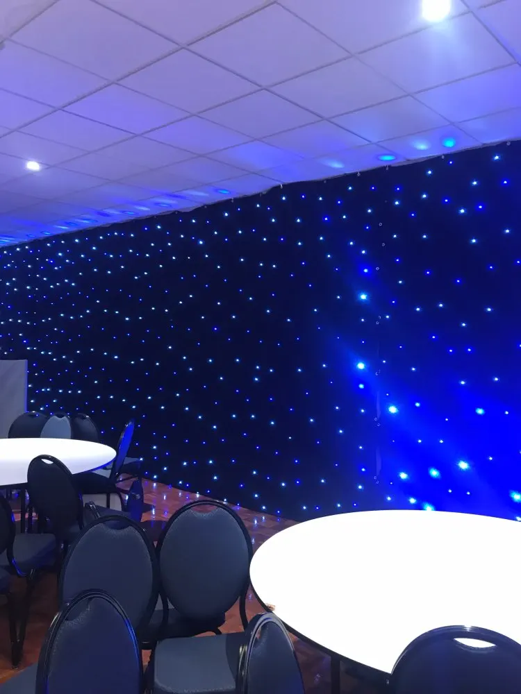 Imagem -02 - Cortina de Estrela de Veludo com Fundo de Led Cortina com Efeito de Meteoros Dança Controle Dmx Festas de Casamento Suprimentos Pode Ser Personalizado