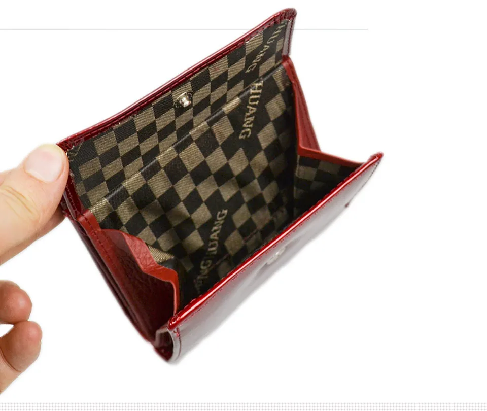 HH Echtem Leder frauen Brieftasche Mini Brieftaschen Frauen Kurze Kupplung Luxus Weibliche Geldbörse der Dame Geldbörsen – Detail 17