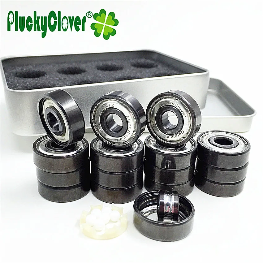 16pc Artistic Skate Bearing 627z 7mm Bore Size 6 Ceramic Ball Bearing Quad Skates Derby Roller Figure Skating Bearing 627 Abec11