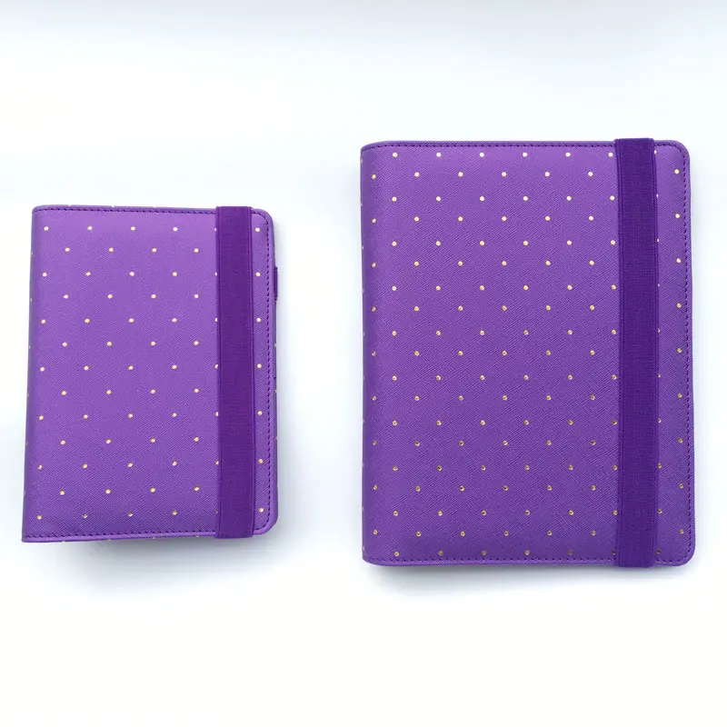 YIWI New A6 pianificatori di anelli in oro di colore viola Agenda quaderni diario Kawaii cancelleria fai da te all\'ingrosso dowaffook Abook