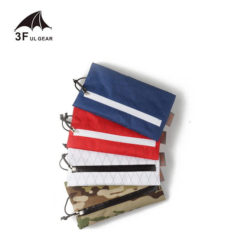 3F UL Gear Sparrow-bolsa de almacenamiento pequeña de tela de X-PAC, portátil, impermeable, ultraligera, con cremallera de doble cara, para acampar