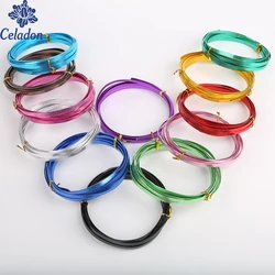 3m 12Color Width 5mm Thickness 1MM Flat Shape knurling Aluminum wire Soft Metal Floristry wire For Handmade Accessories