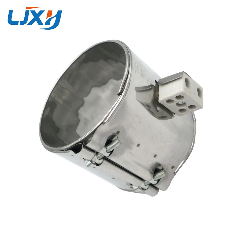 LJXH 120mm Inner Dia. 40mm/45mm/50mm/55mm Height AC110V220V380V Ceramic Band Heater Element Stainless Steel 420W/480W/500W/600W