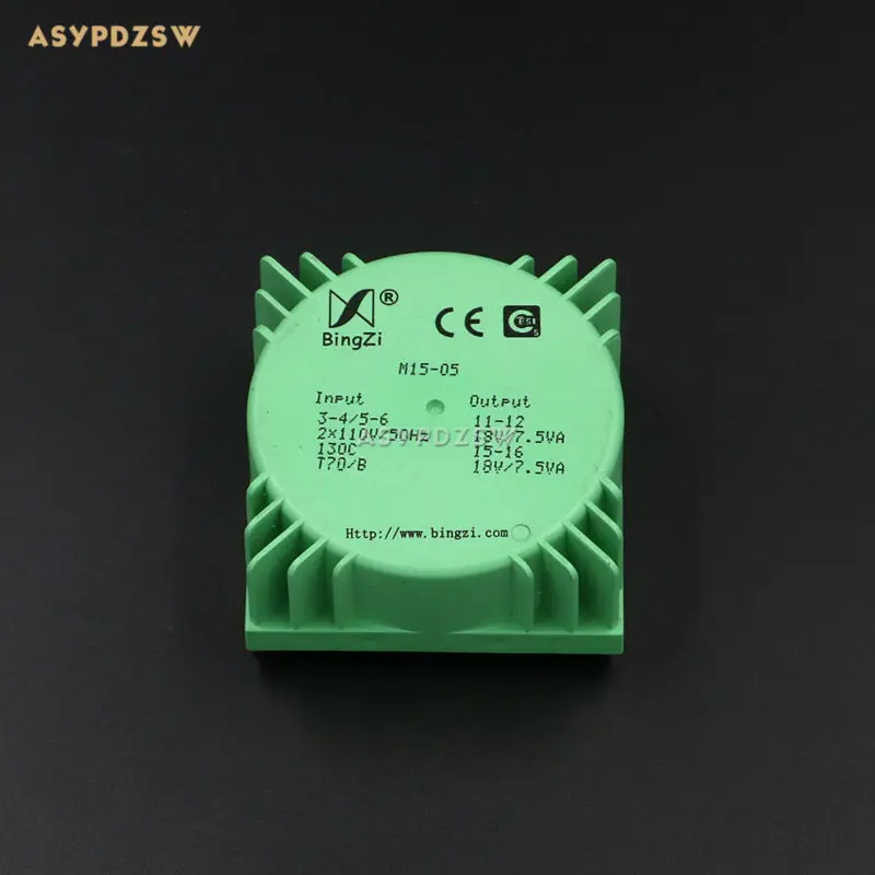 15VA Green Square 15W Sealed toroidal transformers M15-05 Output voltage AC dual 18V(2*18V)