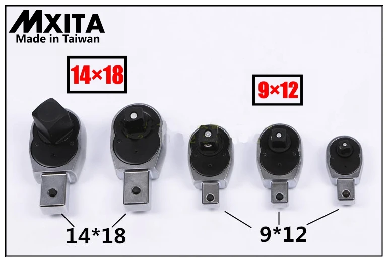 MXITA MXITA Open torque wrench  ratchet insert  head  tools 9X12 14X18