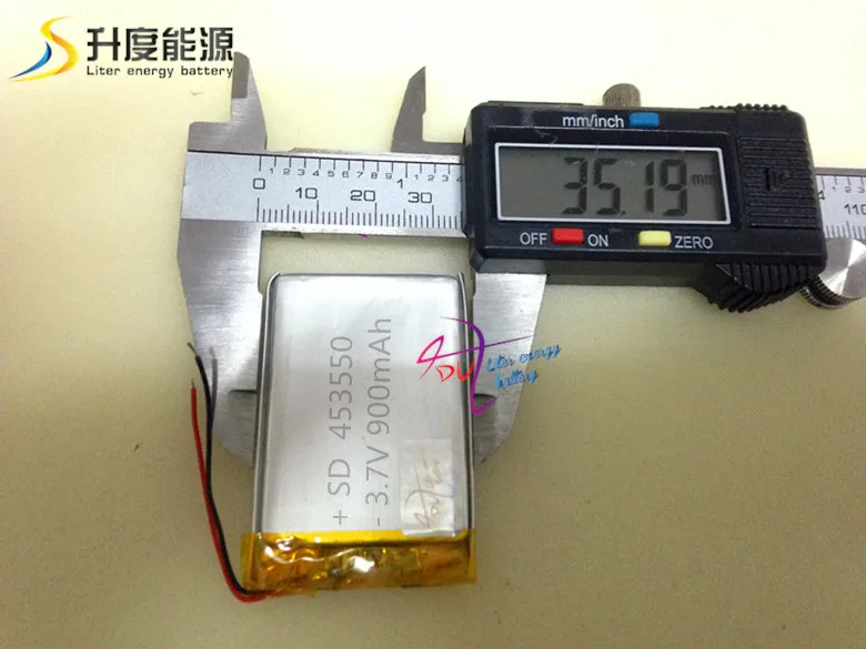 453550 900mAh 3,7 v batería de polímero de iones de litio recargable paquete PROTECCIÓN DE PCB para la luz de minería