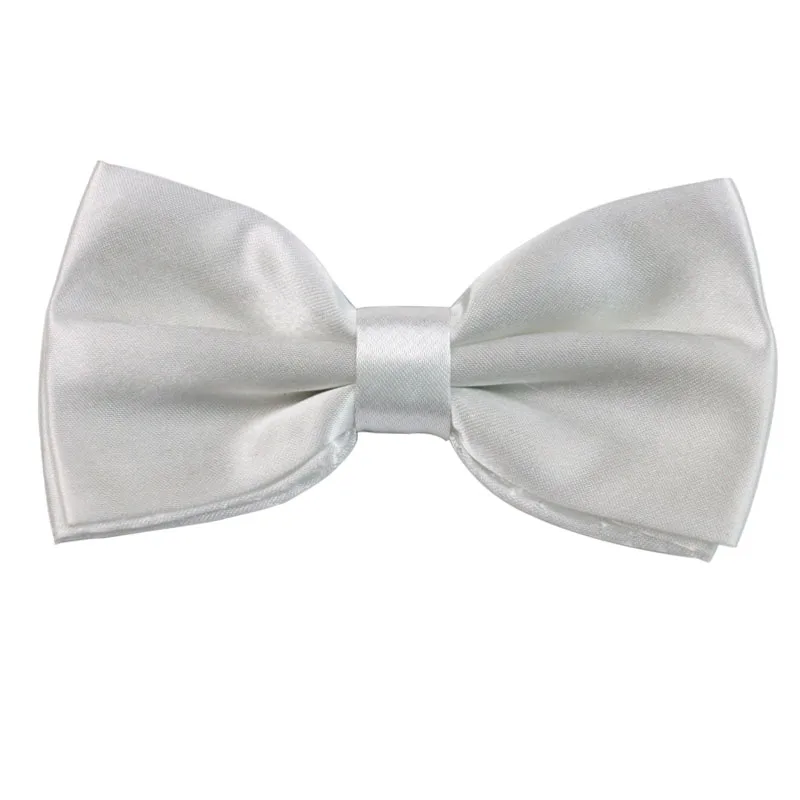 2019 New High Quality 2.5cm Wide White Men Womens Suspenders Bow Tie Set Solid Elastic Suspenders And Bowtie Shirt Braces